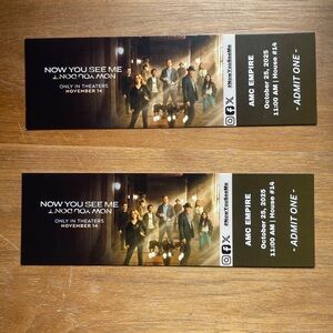 Now you see me , now you don’t tickets